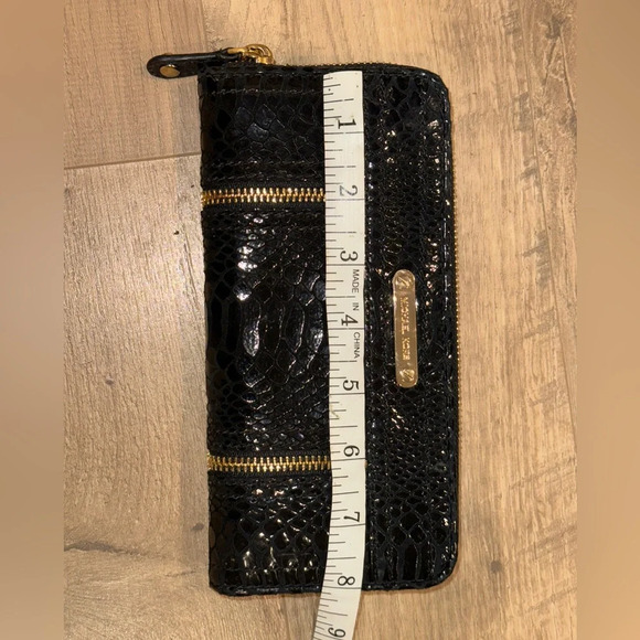 MICHAEL Michael Kors Moxley Python Continental Zip Around Leather Wallet - Picture 2 of 9